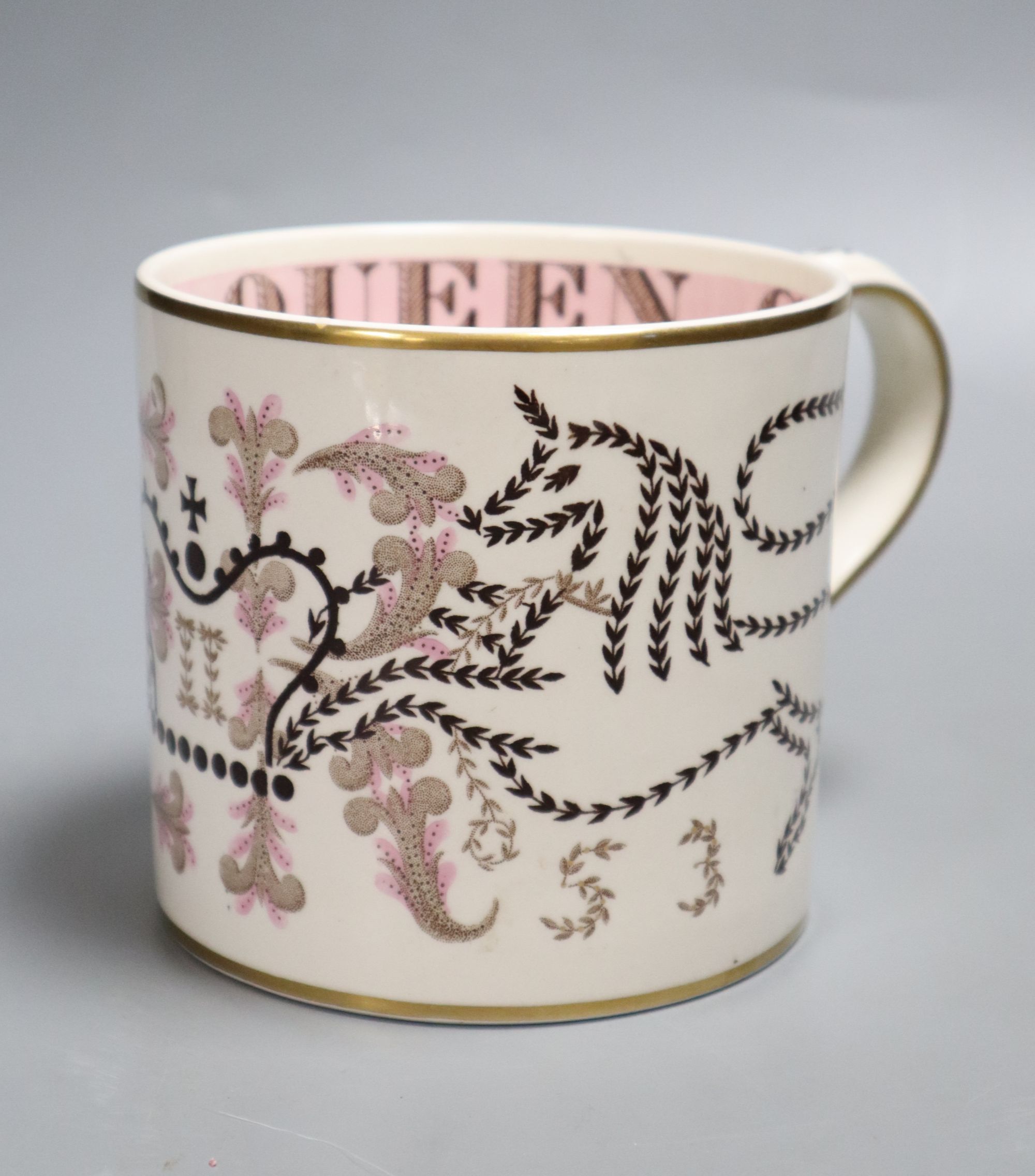 A Wedgwood Queen Elizabeth II Coronation mug, by Richard Guyatt